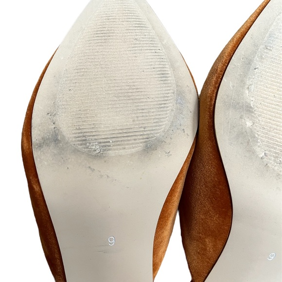 Retro style burnt orange velvet heels, Coconuts by Matisse, Sz 9 - Picture 6 of 9